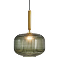 Modern gold glass hanging light modern restaurant led pendant light